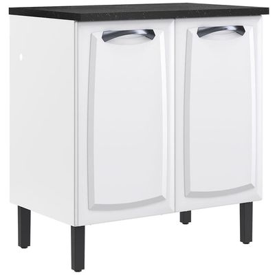 Balcão Duplo Itatiaia New Premium com 2 Portas e 2 Prateleiras - 80cm de largura Branco