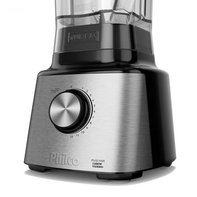 Liquidificador PLQ2100PI Turbo 1400W com 12 Velocidades Philco Preto / 220V
