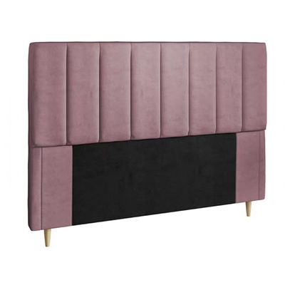 Cabeceira para Cama Box Queen Veneza com Revestimento em Veludo Dobuê Rosê