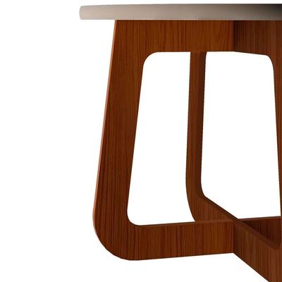 Mesa de Centro Jasmin Artely Cedro com Off White