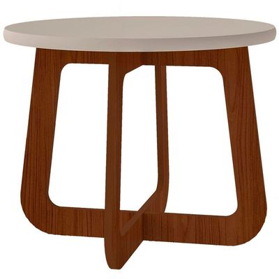 Mesa de Centro Jasmin Artely Cedro com Off White