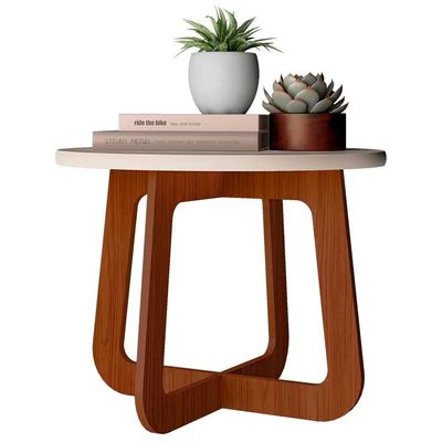 Mesa de Centro Jasmin Artely Cedro com Off White