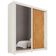 Guarda Roupa Solteiro Hamburgo 180cm 02 Portas 04 Gavetas Espelho Mademarques Off White/Peroba