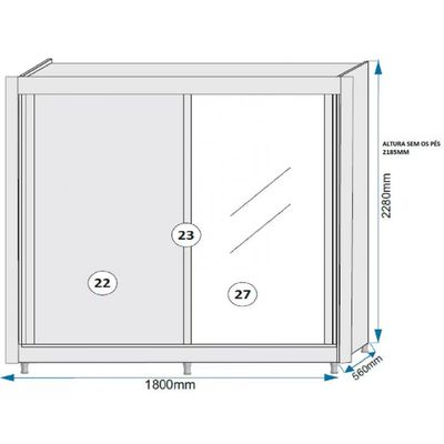 Guarda Roupa Solteiro Hamburgo 180cm 02 Portas 04 Gavetas Espelho Mademarques Off White/Peroba