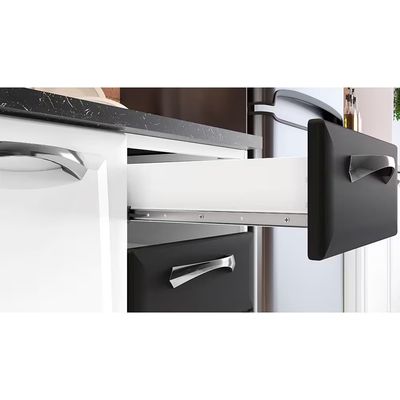 Balcão Triplo Itatiaia New Premium com 3 Portas, 2 Gavetas e 3 Prateleiras - 120cm de largura Branco com Grafite