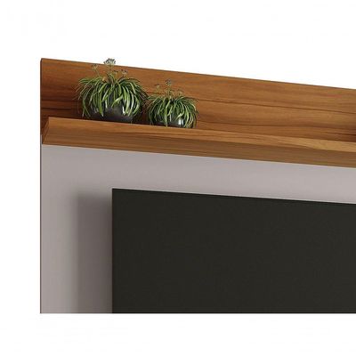 Painel Para Tv Assimério Off White Com Freijó - Moveisaqui