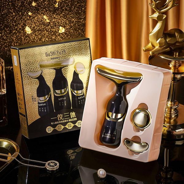 Dispositivo Facial 3 em 1 para Lifting, Massagem e Rejuvenescimento preto