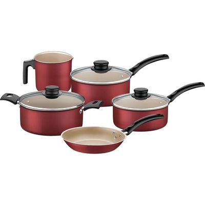 Jogo de Panelas Turim, 5 Peças, Revestimento Starflon Max 20298/761 Tramontina Vermelho