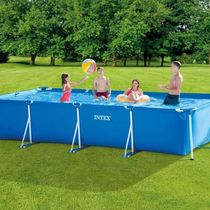 Piscina Estrutural Retangular 2.282 Litros Com Filtro 220v Intex
