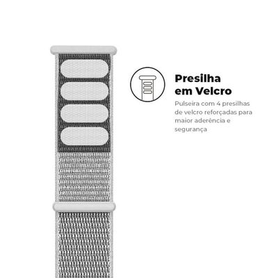 Pulseira para Apple Watch 42 / 44 / 45MM Ballistic - Branco - Gshield