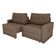 Sofá Cama Reclinável 2 Lugares Premium Com Assentos Dividido 2,20 Larg Nayla Matrix Boucle Marrom