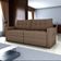 Sofá Cama Reclinável 2 Lugares Premium Com Assentos Dividido 2,20 Larg Nayla Matrix Boucle Marrom