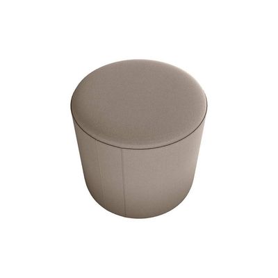 Puff Banqueta Redondo Luxo Copenhage Matrix Veludo Capuccino