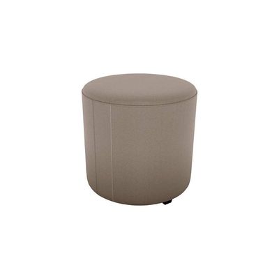 Puff Banqueta Redondo Luxo Copenhage Matrix Veludo Capuccino