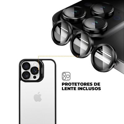 Kit Capa Gravity Preta e Pelicula Defender Pro Privacidade para iPhone 15 Pro Max - Gshield