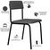 Kit 04 Cadeiras Estofada Para Sala De Jantar Sense Preto C01 Linho Cinza Claro - Lyam Decor