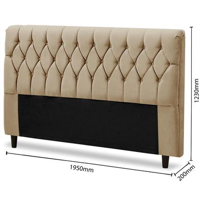 Cabeceira Cama King Size Palladium Dobue Bege