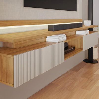 Painel Nt 1370 Off White Com Freijo - Notavel