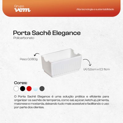 Porta Sachê Elegance Natural em Policarbonato