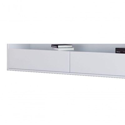 Rack Suspenso Para Tv Life 1.36 Branco Acetinado - Móveisaqui