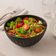 Kit 6 Saladeiras Tigela Redonda Plástico Preto 1L 18x7,5cm Salada Pipoca Sobremesa Uz