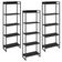 Kit 3 Estantes Multiuso Escritório Industrial 5 Prateleiras Areta 186x60cm C01 Onix - Lyam Decor