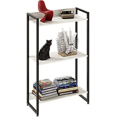 Kit 3 Estantes Multiuso Escritório Industrial 3 Prateleiras Areta 104x60cm C01 Snow - Lyam Decor