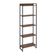 Kit Escritório Estante Areta 5 Prateleiras com Mesa Industrial Aspen 120cm C01 Nogal - Lyam Decor