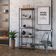 Kit Escritório Estante Areta 5 Prateleiras com Mesa Industrial Aspen 120cm C01 Nogal - Lyam Decor