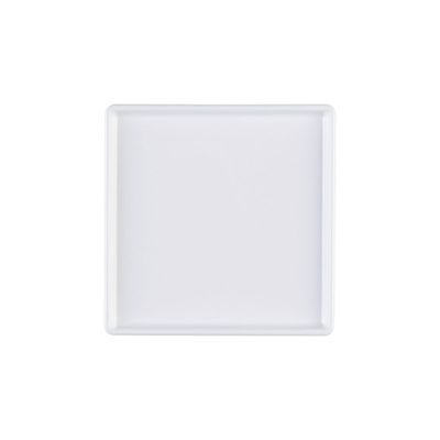 Prato Square Quadrado 13,5x13,5 Branco em Policarbonato