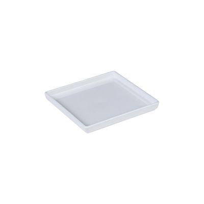 Prato Square Quadrado 13,5x13,5 Branco em Policarbonato