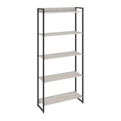 Kit 2 Estantes Multiuso Escritório Industrial 5 Prateleiras Areta 186x80cm C01 Snow - Lyam Decor