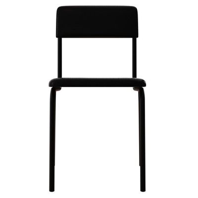 Kit 02 Cadeiras Estofada Para Sala De Jantar Sense Preto C01 Courino Preto - Lyam Decor