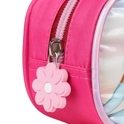Estojo Escolar Feminino Pequeno Princesas Rosa U / Rosa