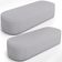 Kit 02 Puffs Decorativos Orgânicos Para Living Quarto 160cm Doha W01 Linho Cinza - Lyam Decor