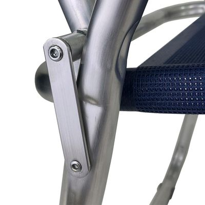 Kit 2 Cadeira Praia Max Alumínio Oversize Preta até 140kg Zaka