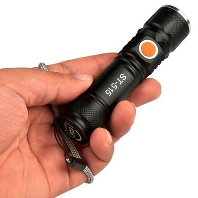 Mini Lanterna Tática Super Potente Led T6 Recarregável USB C/ Zoom