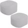 Kit 2 Puffs Decorativos Orgânico para Living Quarto 70cm Doha W01 Linho Cinza - Lyam Decor