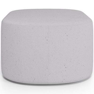 Kit 2 Puffs Decorativos Orgânico para Living Quarto 70cm Doha W01 Linho Cinza - Lyam Decor