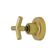 Acabamento Registro Dourado Fosco Padrão Deca Pressão E Gaveta Metal Luxo