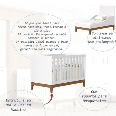 Berco Americano Para Quarto Flip Branco