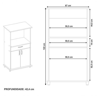 Balcão De Cozinha Nt 3070 Branco - Notável
