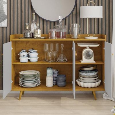 Aparador Buffet Quartzo Naturalle Com Off-white - Bechara