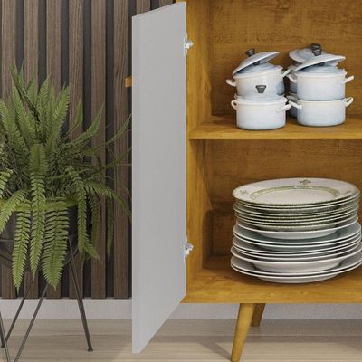 Aparador Buffet Quartzo Naturalle Com Off-white - Bechara