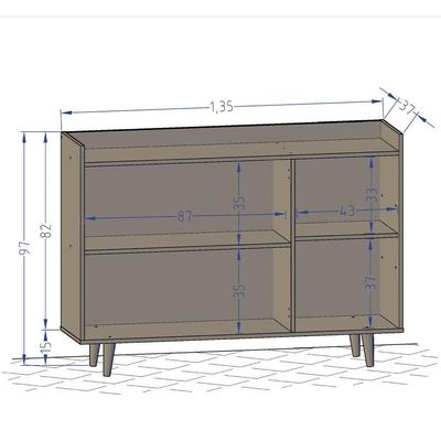 Aparador Buffet Quartzo Naturalle Com Off-white - Bechara