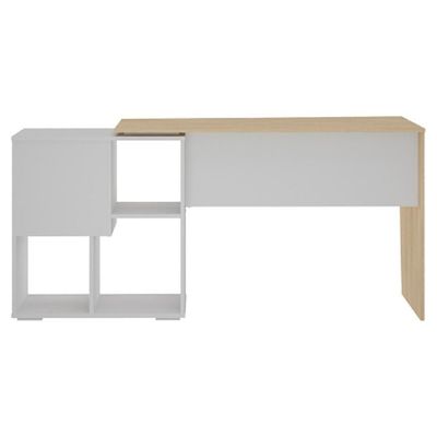 Mesa Para Escritório Escrivaninha Home Office Urban A02 Carvalho Branco - Lyam Decor
