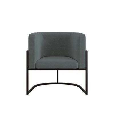 Kit Sofá 2 Lugares + 2 Poltronas Para Recepção Balaqui Cinza