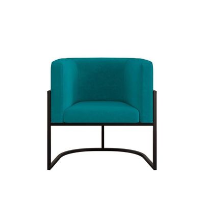 Kit Sofá 2 Lugares + 2 Poltronas Para Recepção Balaqui Azul Turquesa