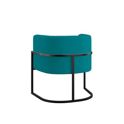 Kit Sofá 2 Lugares + 2 Poltronas Para Recepção Balaqui Azul Turquesa