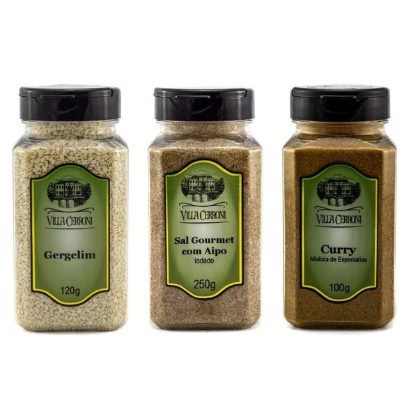 Gergelim Branco Sal Gourmet com Aipo E Curry - Villa Cerroni